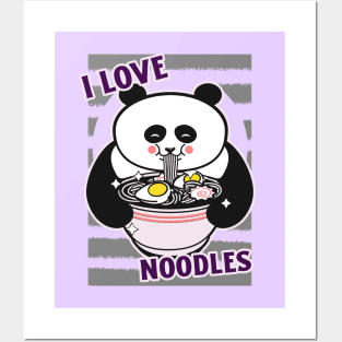 Cute Panda Ramen Posters and Art